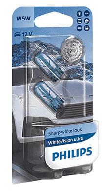 W5W 12V WhiteVision -polttimopari